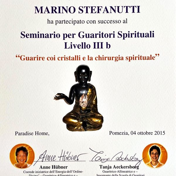 Seminario di Formazione per Guaritore Spirituale di 3°B Livello